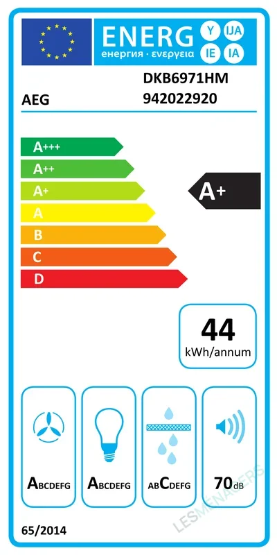 Étiquette énergie — AEG DKB6971HM