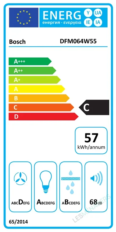 Étiquette énergie — Bosch DFM064W55
