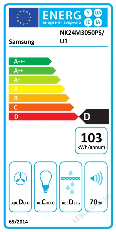 Étiquette énergie — Samsung NK24M3050PS
