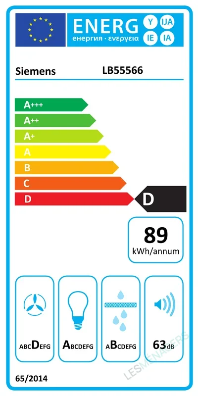 Étiquette énergie — Siemens LB55566