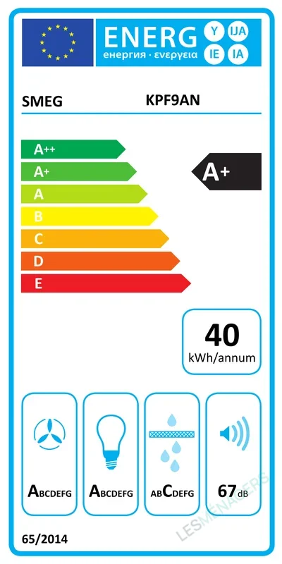 Étiquette énergie — Smeg KPF9AN
