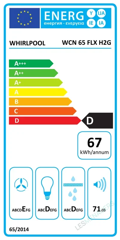 Étiquette énergie — Whirlpool WCN65FLXH2G