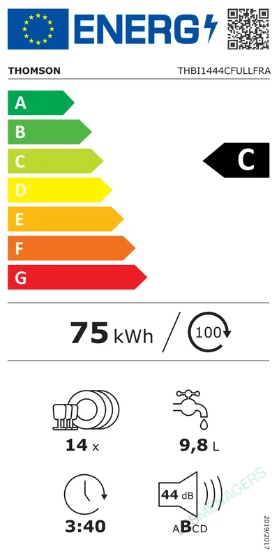 Étiquette énergie — Thomson THBI1444CFULLFRA