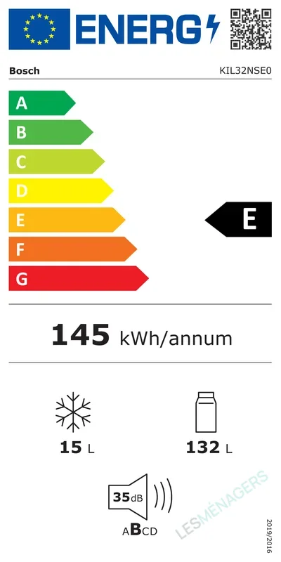 Étiquette énergie — Bosch KIL32NSE0