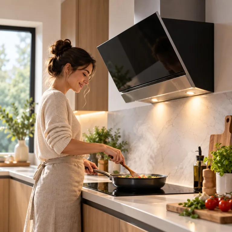 Hotte de cuisine inclinée